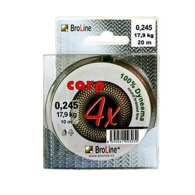 CARP braid 4x, hnědá 2x10m