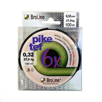 PIKE-TEF 6x, olivově zelaná 100m blister 