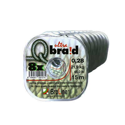 Q-braid ultra 8x, černá 10 - 15 m 