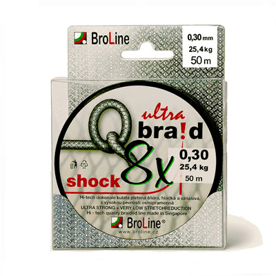 Q-braid SHOCK  8x, černá   