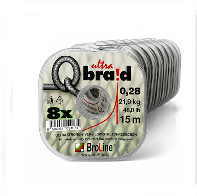 Q-braid ultra 8x, černá 10 - 15 m 
