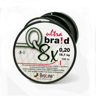 Q-braid ultra 8x, černá 100m 