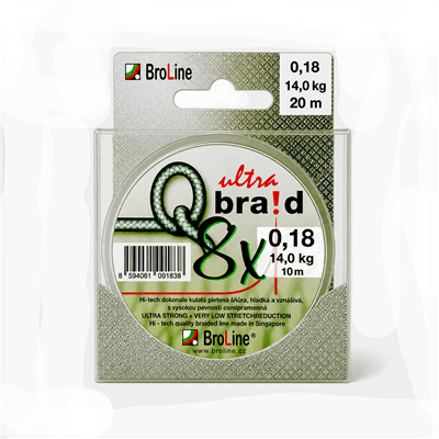 Q-braid ultra 8x, černá 2x10m blister 